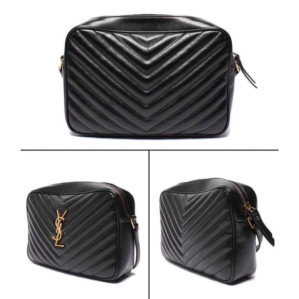 Saint Laurent Stitching Bag Lou V Crossbody Camera Shoulder Paris - Picture 1 of 6